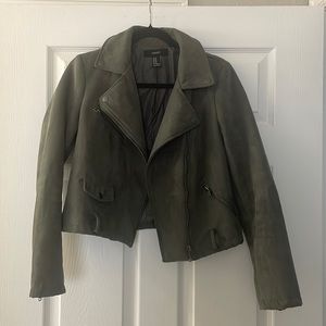 Forever 21 Olive Green Suede Jacket